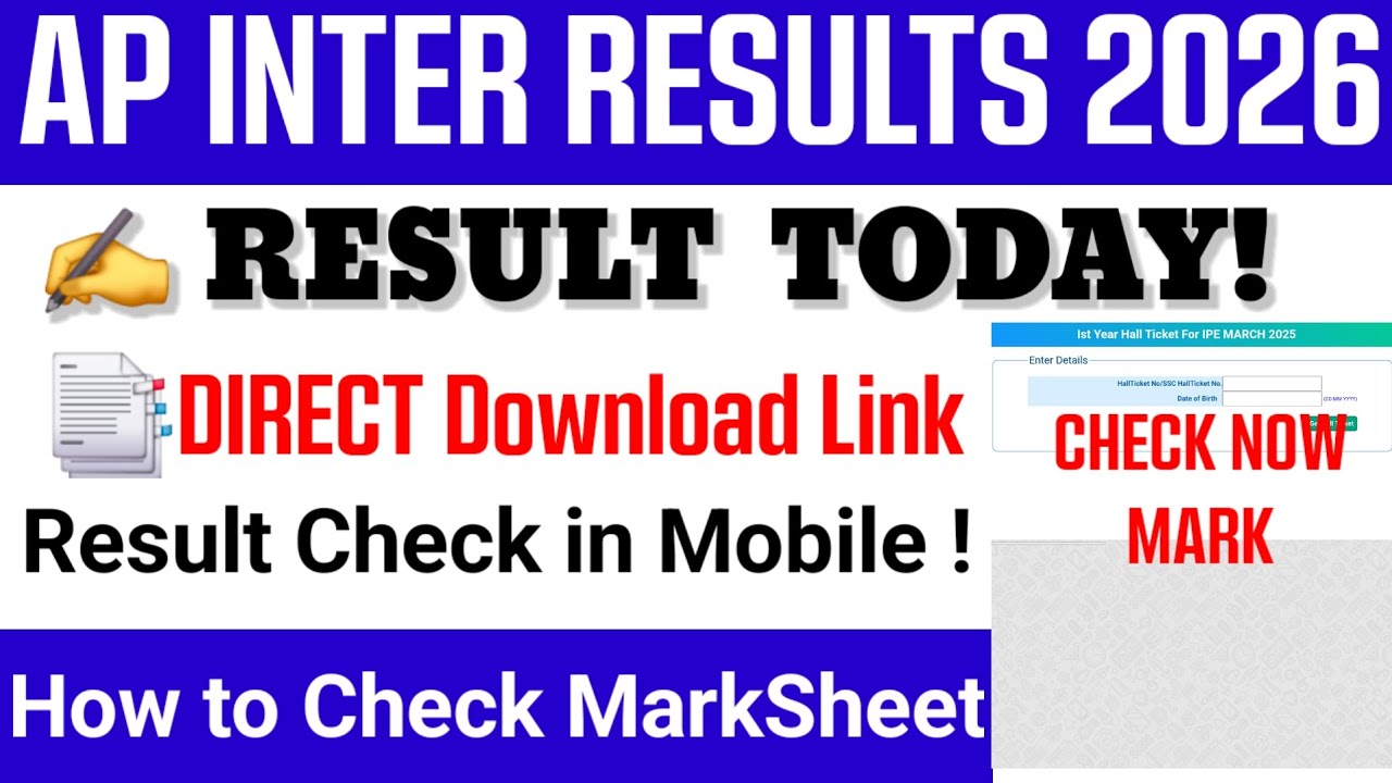 Ap Inter results 2026 Today | How to check AP Inter result 2026? AP Intermediate Results 2026