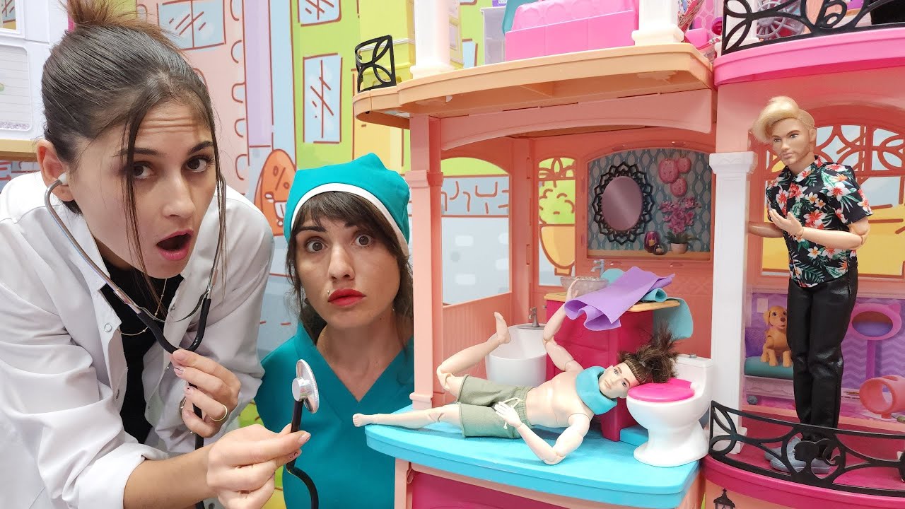 Hayal hastanesi YENİ bölüm. Olamaaaz! Barbie nöbette uyuyakalıyor! Doktor oyunu