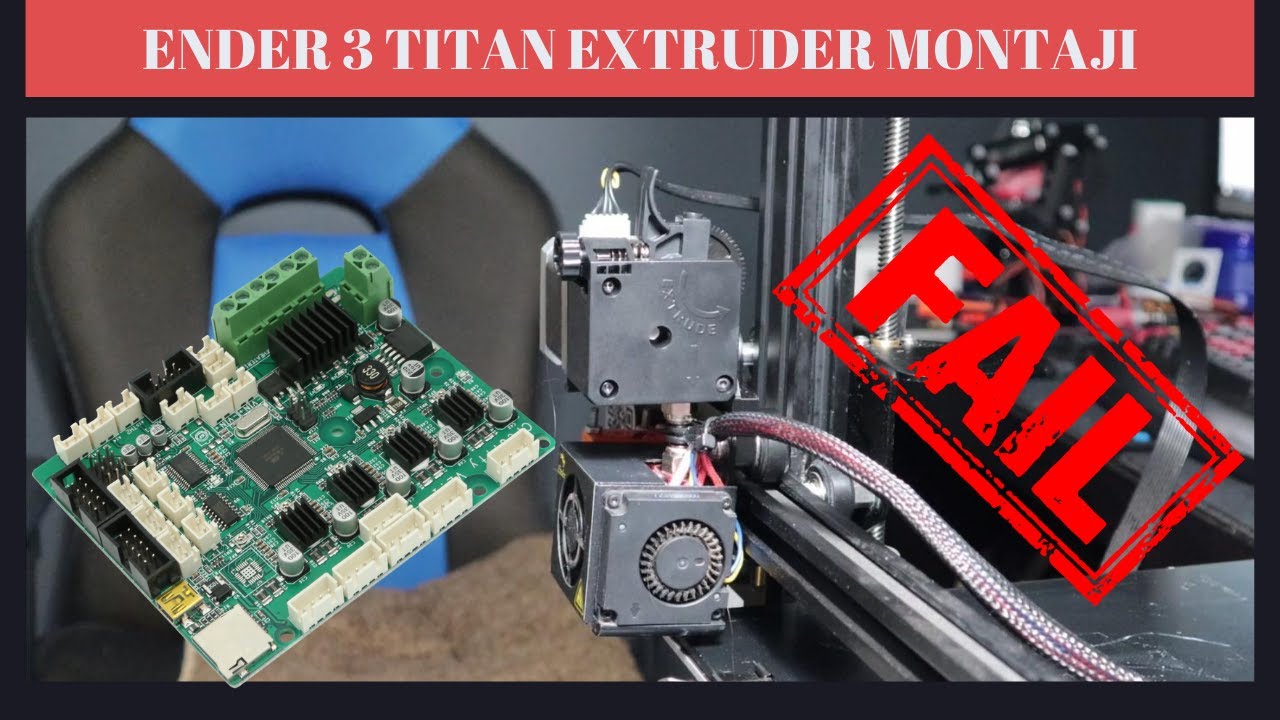 ENDER 3 PRO'YA TITAN EXTRUDER MONTAJLARKEN ANAKART YAKMAK.