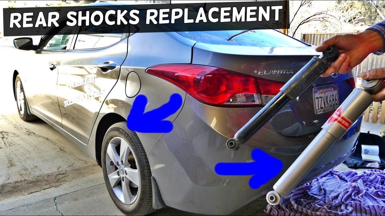 HOW TO REPLACE REAR SHOCKS STRUTS ON HYUNDAI ELANTRA