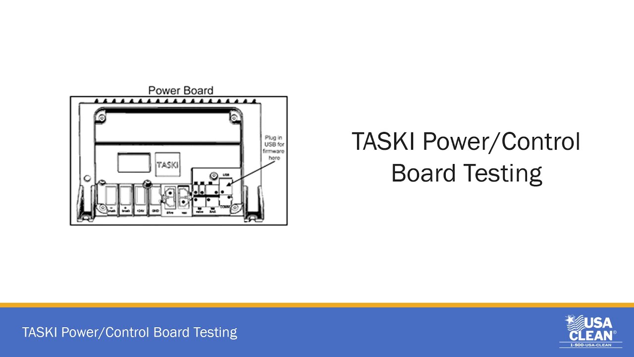 TASKI power/control board testing video