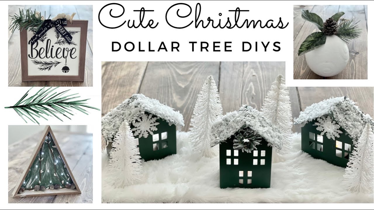 Dollar Tree Christmas DIYs/DIY Christmas Village