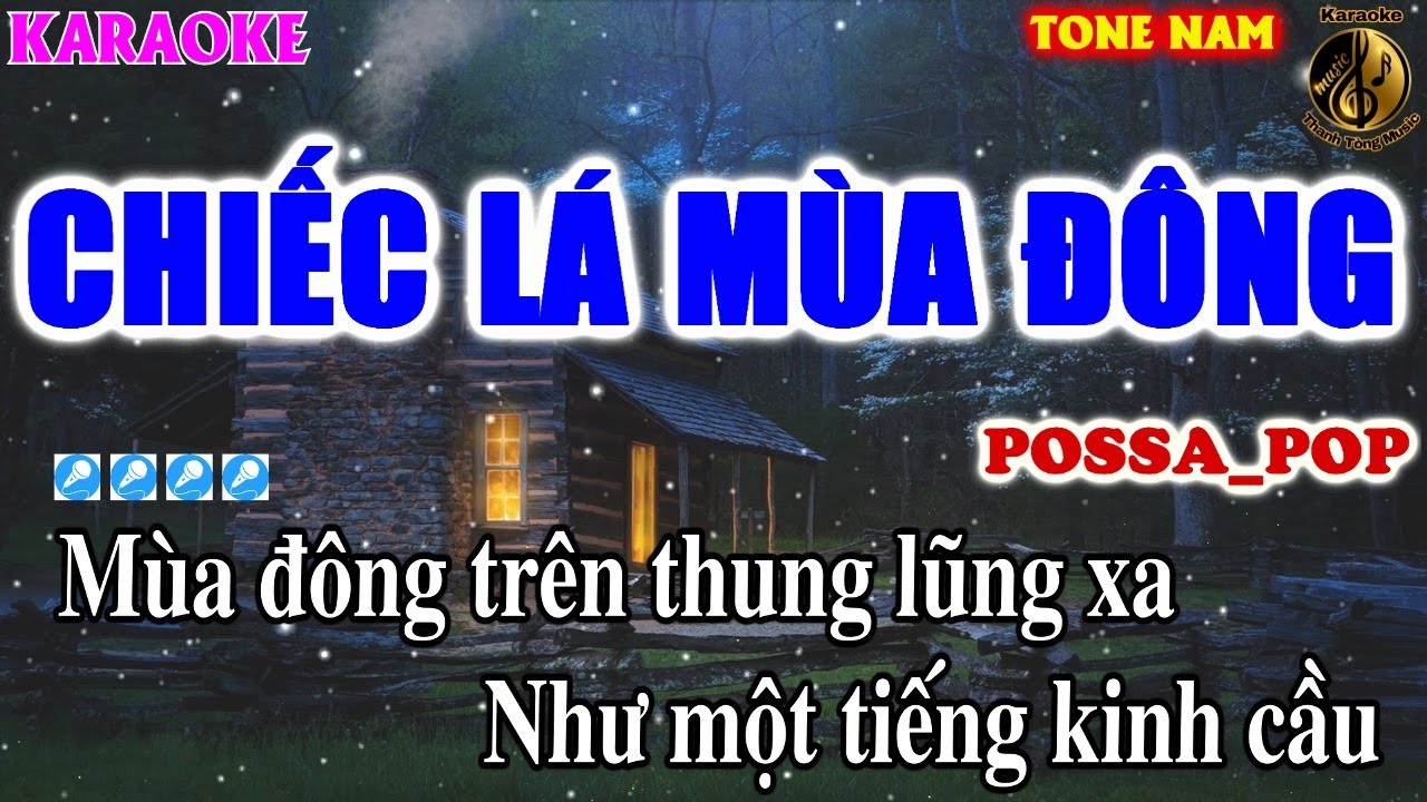 Karaoke Chiếc Lá Mùa Đông Tone Nam BOSSANOVA _POP | Karaoke Thanh Tòng | Thanh tòng Music