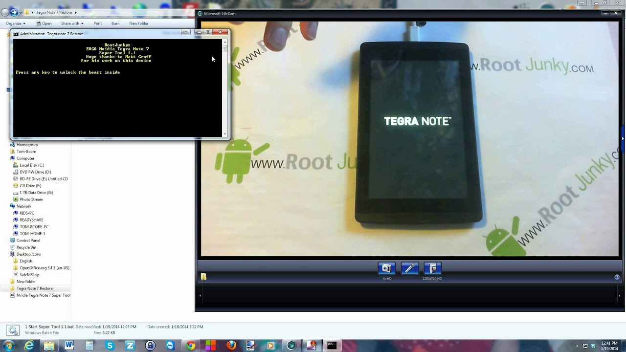 EVGA Nvidia Tegra Note 7 Super Tool 1.1 unbrick, unlock, recovery, & root