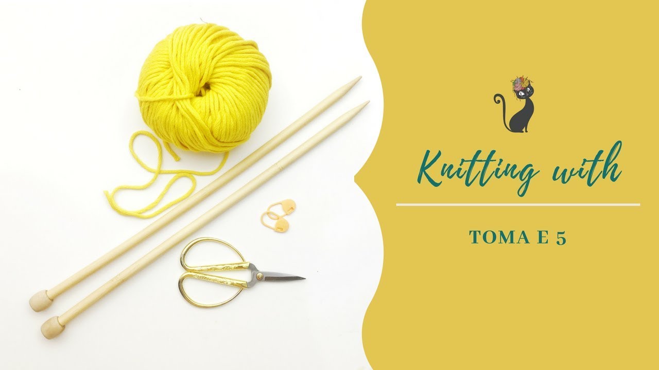 how to knit - purl stitch (p)الدرس الخامس تريكو : غرزة المقلوبة