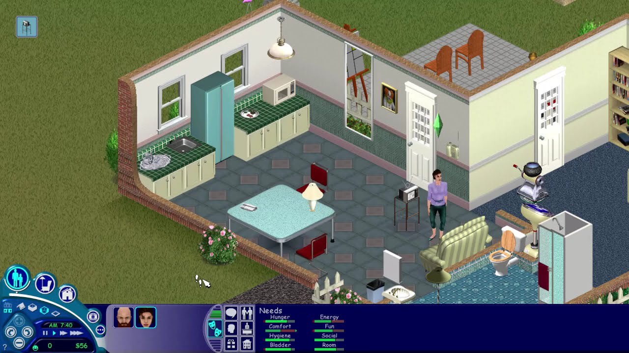 The Sims 1: Vanilla Gameplay Bob and Betty Newbie (No Commentary)