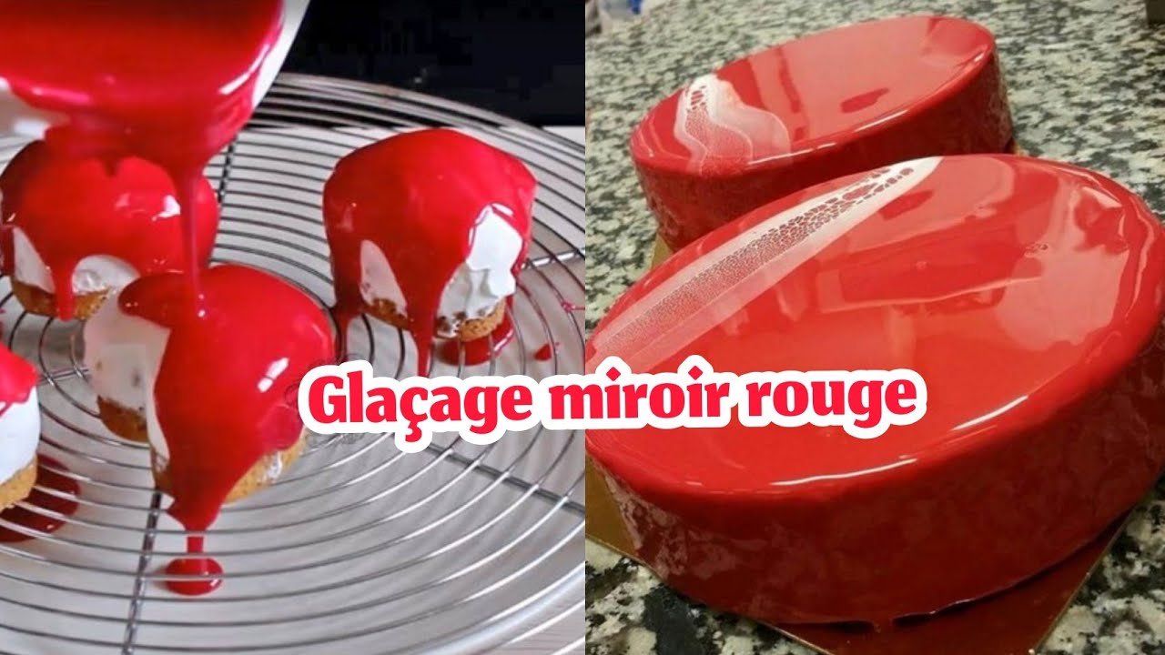 GLAÇAGE MIROIR ROUGE BRILLANT ❤️ كلاصاج ميروار أحمر لامع وناجح 💯