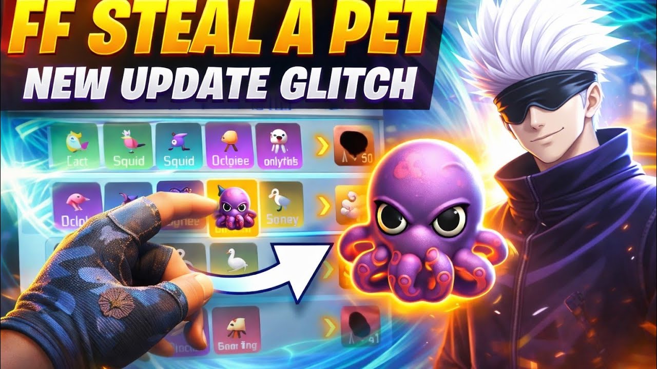 FREE FIRE🔥 STEAL A PET 😨 TRICK NEW UPADATE VIDEO 🥵 #freefire #craftland #pets 