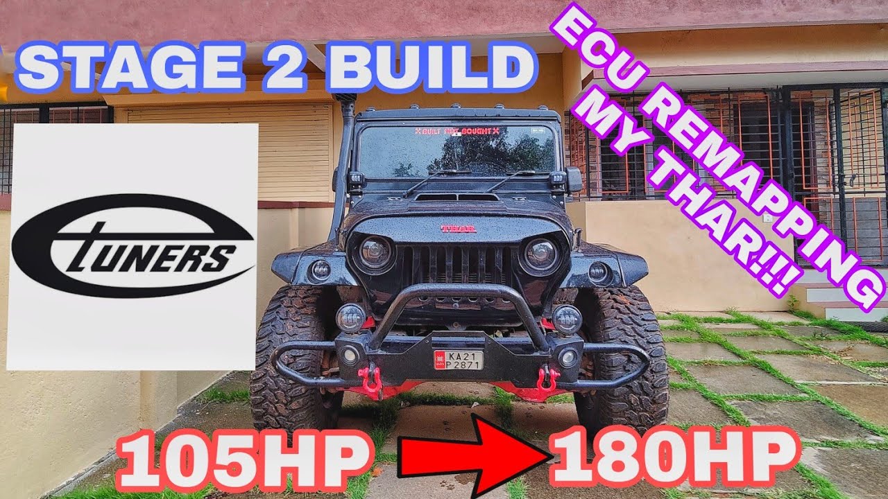 TUNING MY MAHINDRA THAR TO GIVE 180HP! | 0-100 Acceleration Test | Etuners India | Stage 2 Build