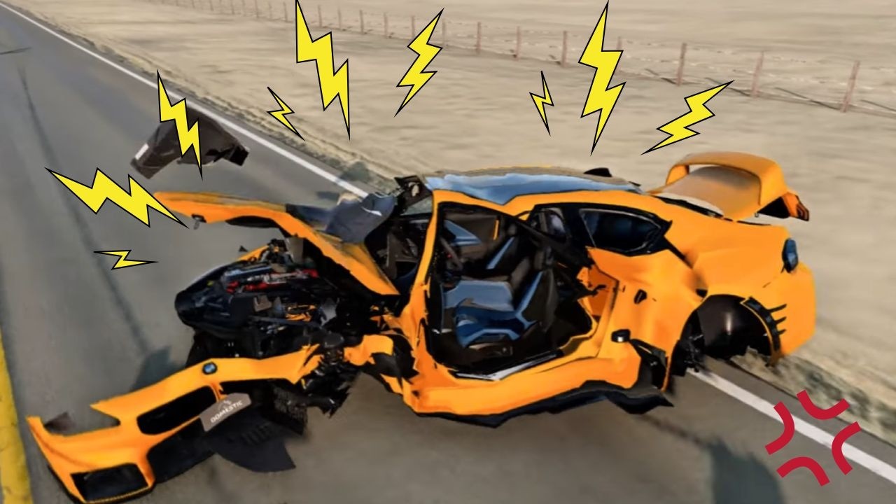 Realistic Car Crashes vs Cars BeamNG Drive - car collision