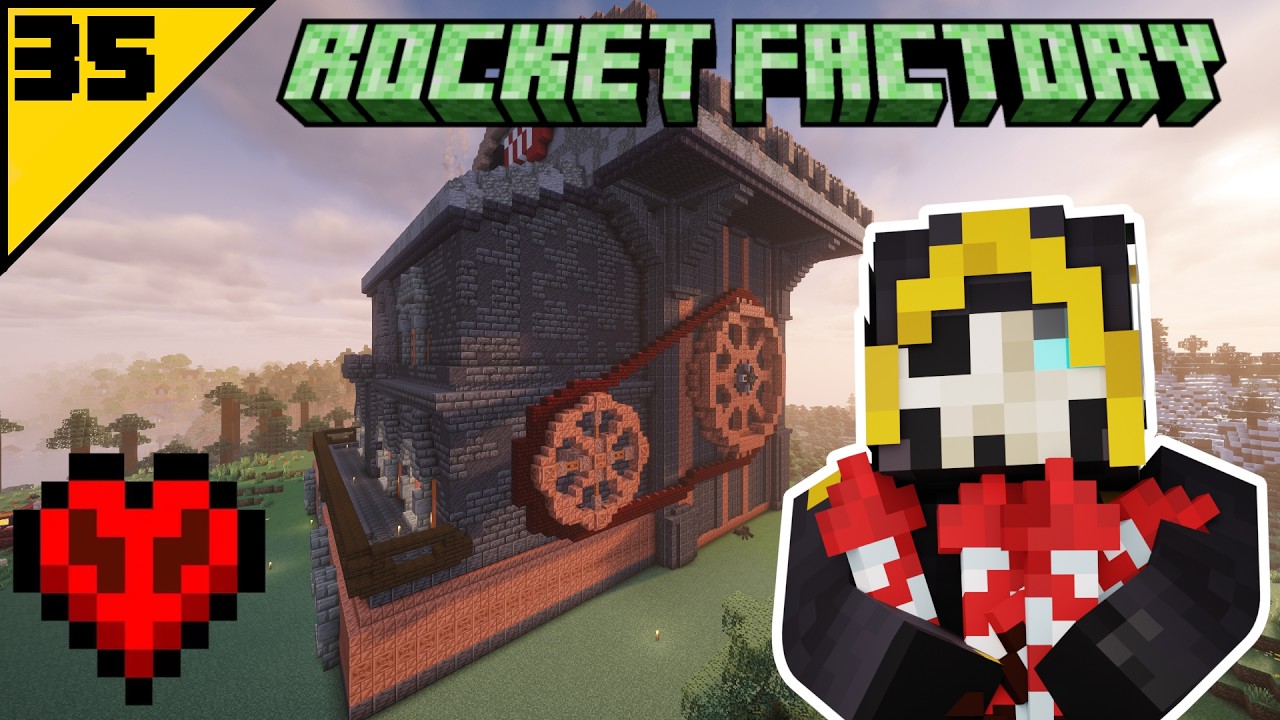 Building a MASSIVE Steampunk Rocket Factory in Hardcore Minecraft! - Ep 35