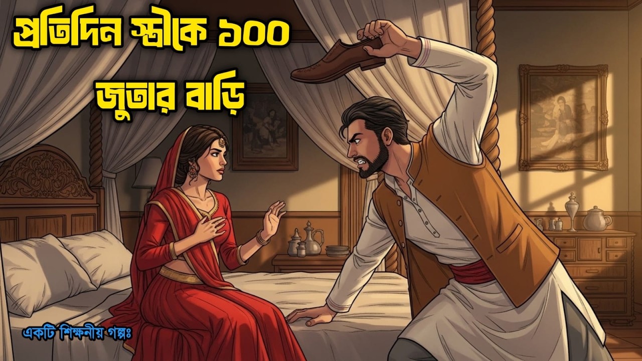 বিয়ের শর্ত স্ত্রীকে প্রতিদিন ১০০ জুতার বাড়ি! তারপর যা ঘটলো..শিক্ষণীয় গল্প #banglagolpo #ইসলামিকগল্প