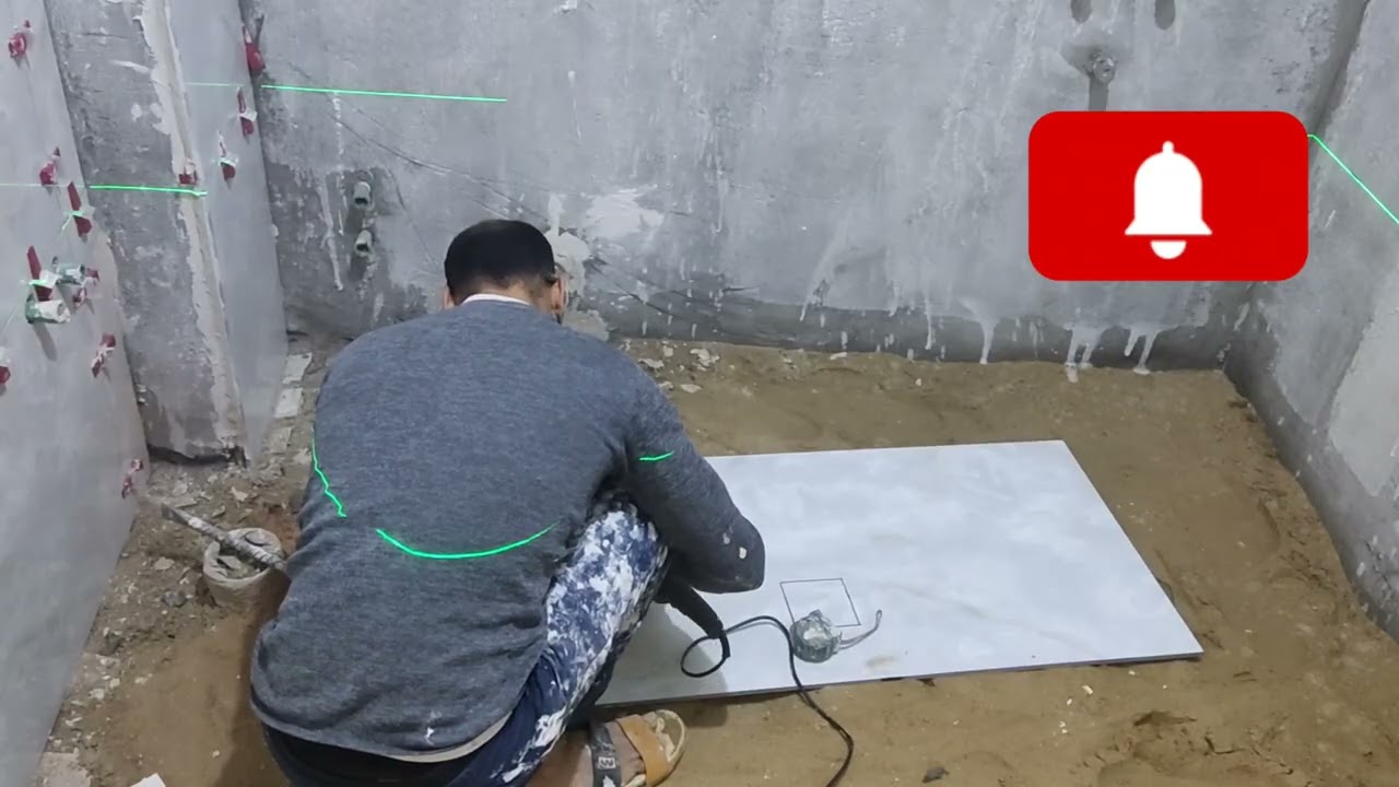 اسهل طريقة لتقطيع فتحات السيراميك باستخدام ميزان الليزر