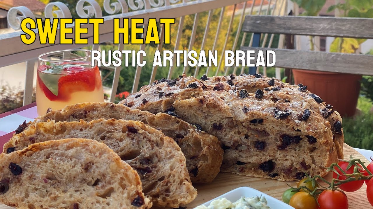 Artisan Bread | Dates, Cranberries & Walnuts | Rustic No-Knead Loaf