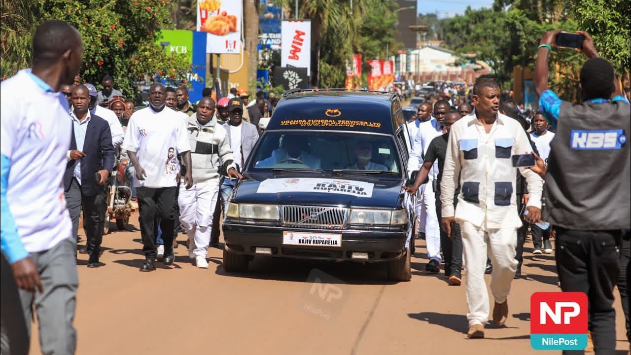 Rajiv Rupaleria’s Convoy From His Dad’s Residence to Hindu Crematorium in Lugogo For Final Send off
