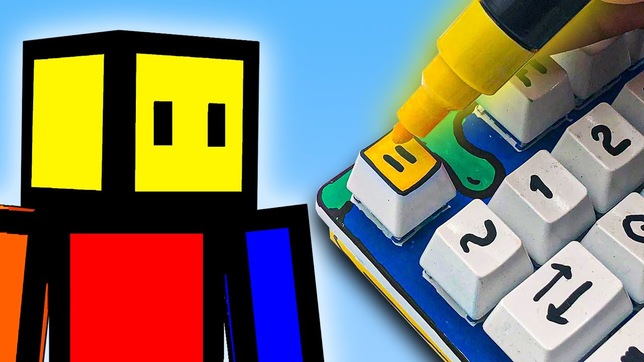MODIFIQUE mi TECLADO para CONVERTIRLO en mi SKIN de MINECRAFT
