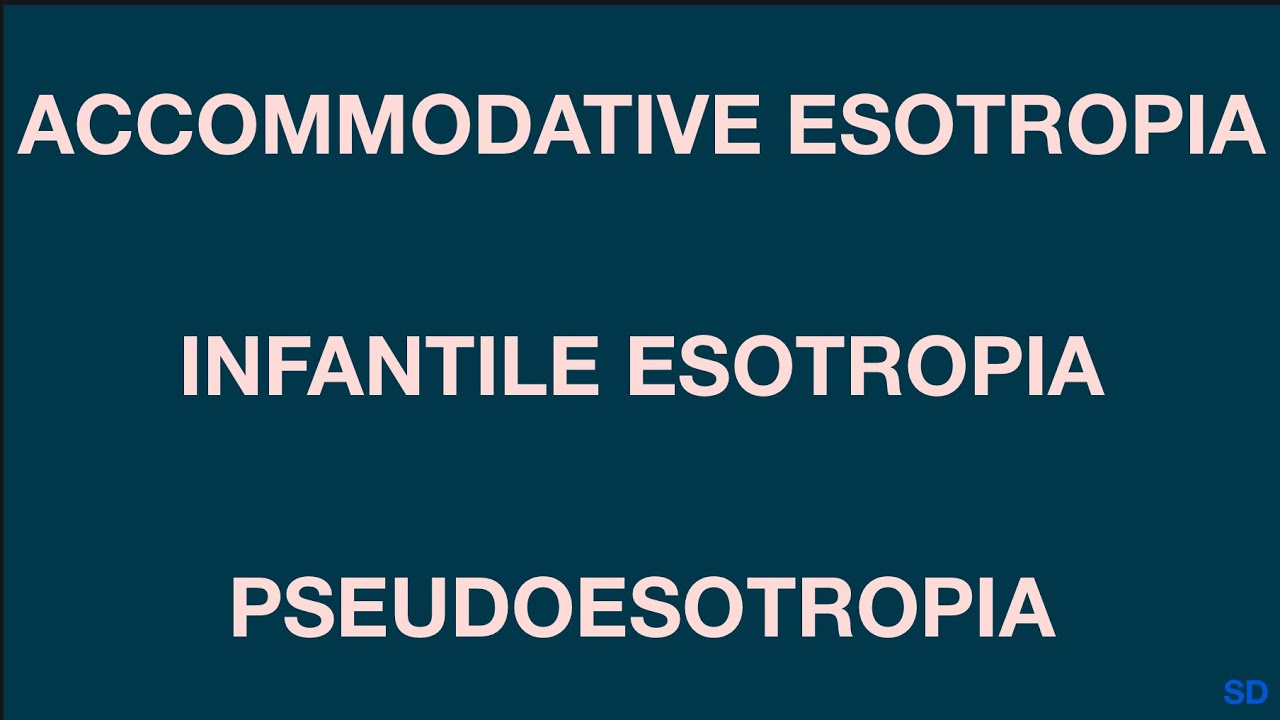 Strabismus and Pediatric: Session 09: Esodeviations (Part 1)