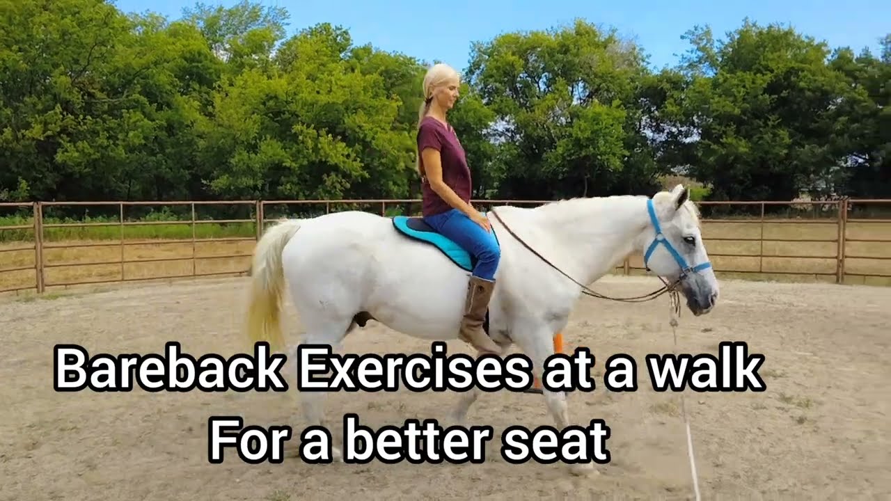 Bareback pad Riding Exercises for better balance and using your seat