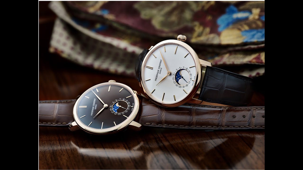 Fr&eacute;d&eacute;rique Constant Slimline Moonphase Manufacture Watch Collection
