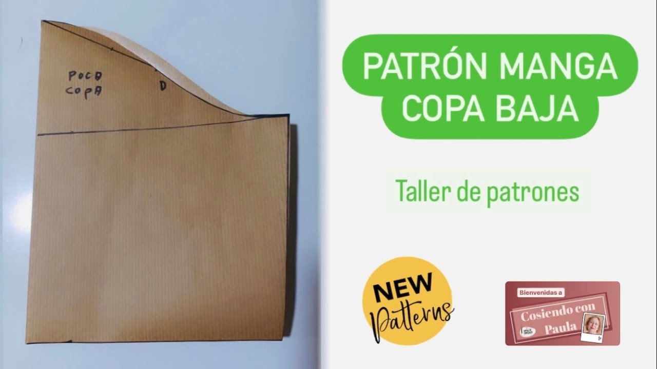 🔴 PATRÓN MANGA COPA BAJA - Para ropa casual