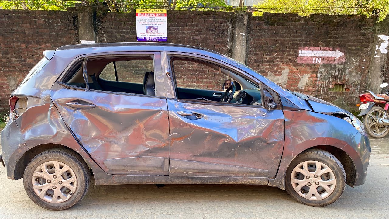 hyundai grand i10 accident car full repair and restoration
