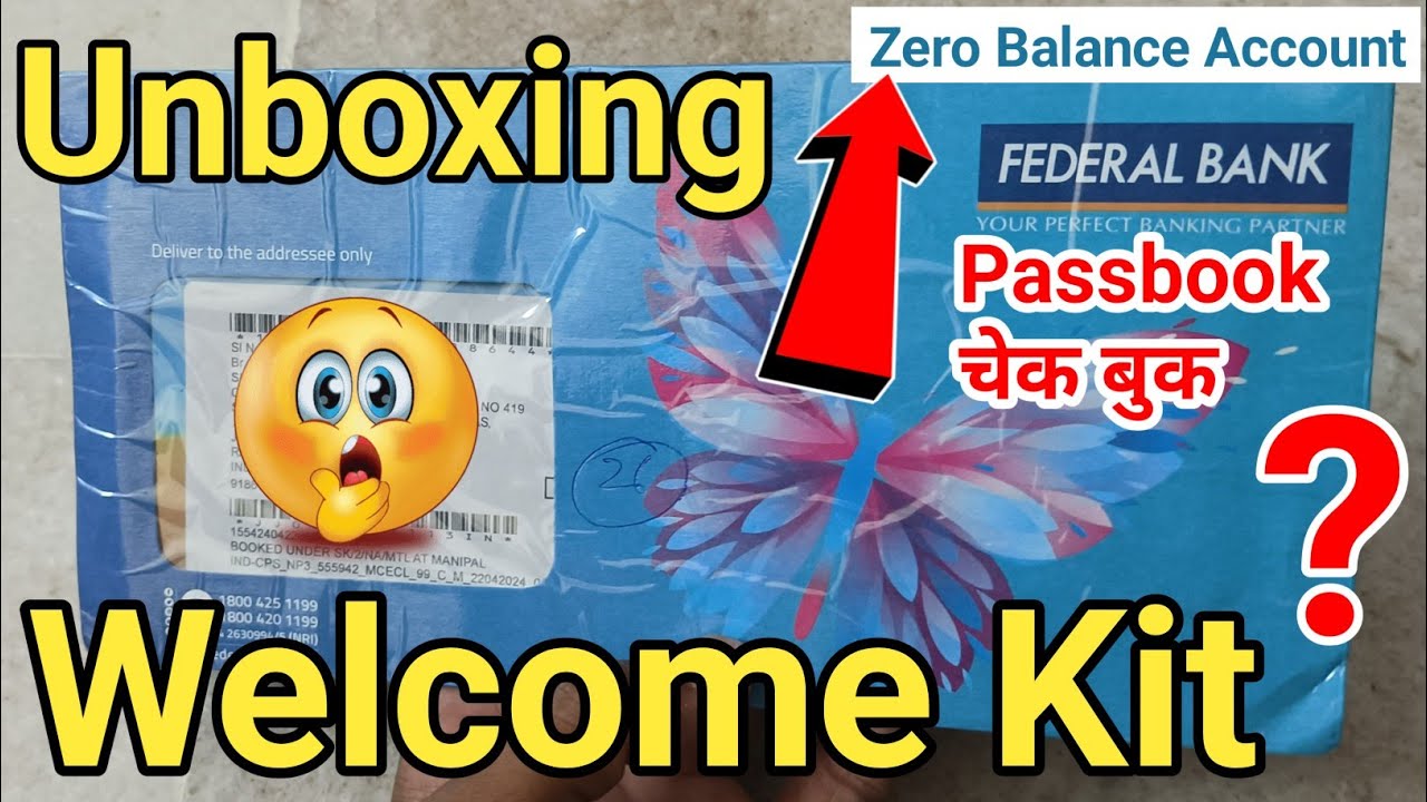 Federal bank welcome Kit unboxing | zero balance account | federal bank welcome Kit unboxing