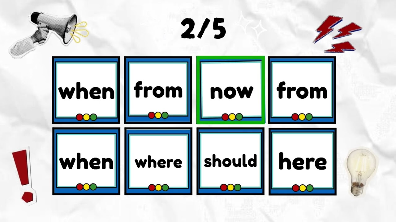 Say The Sight Word on Beat Challenge Pt 2 ✨(Level 1-5)