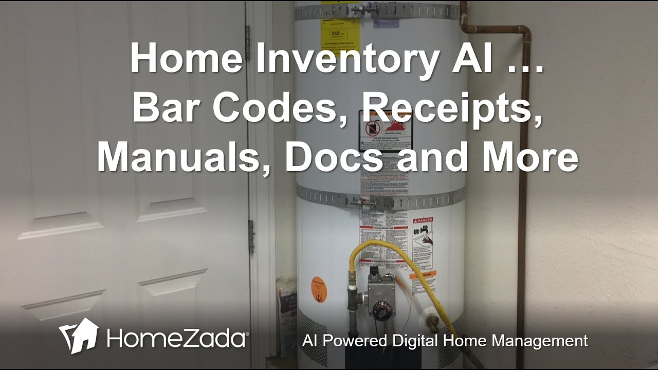 Home Inventory AI with Bar Codes, Receipts, Photos, and Owner Manuals