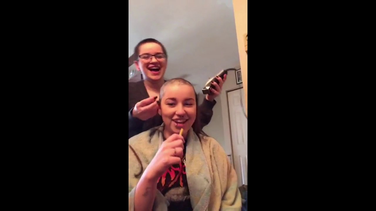 Cute girl headshave
