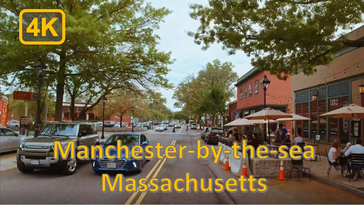 Driving in Downtown Manchester-by-the-sea, Massachusetts - 4K60fps