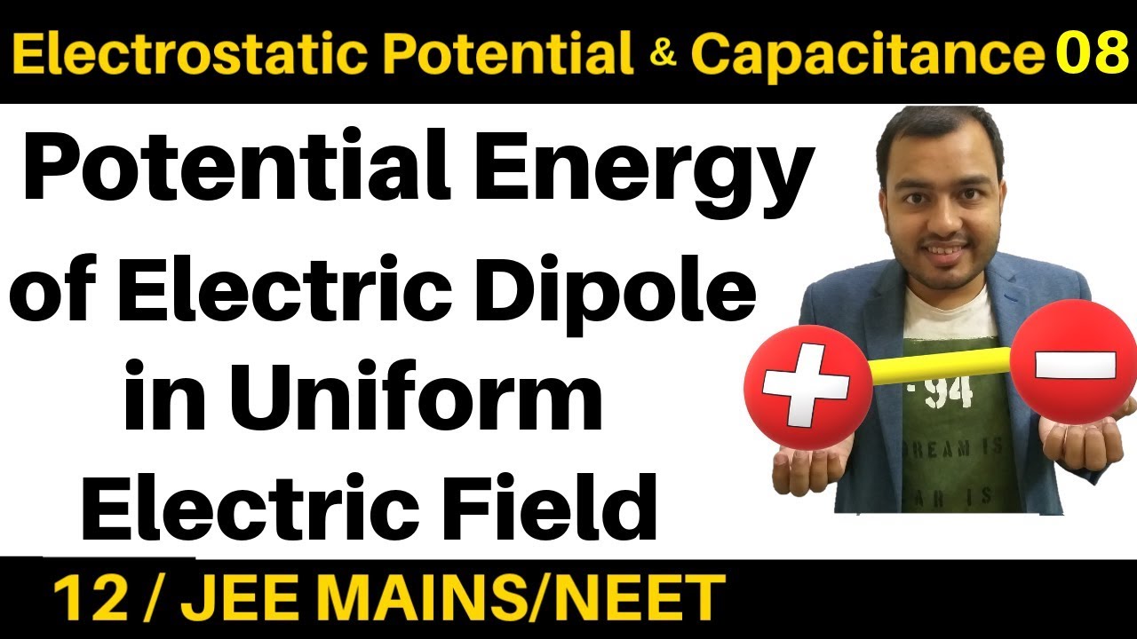 Electrostatic Potential and  Capacitance 08 : Potential Energy of Electric Dipole in Uniform Field