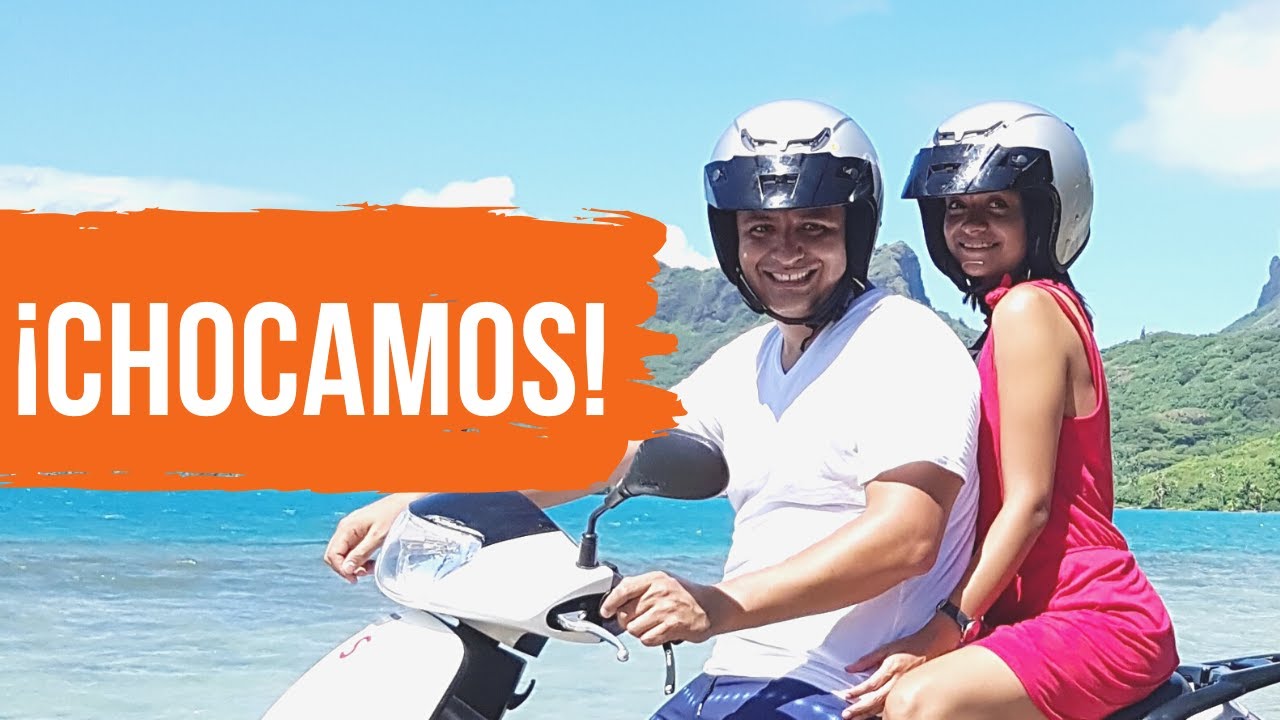 Recorrer BORA BORA en moto | Choque incluido | Que hacer en Bora Bora