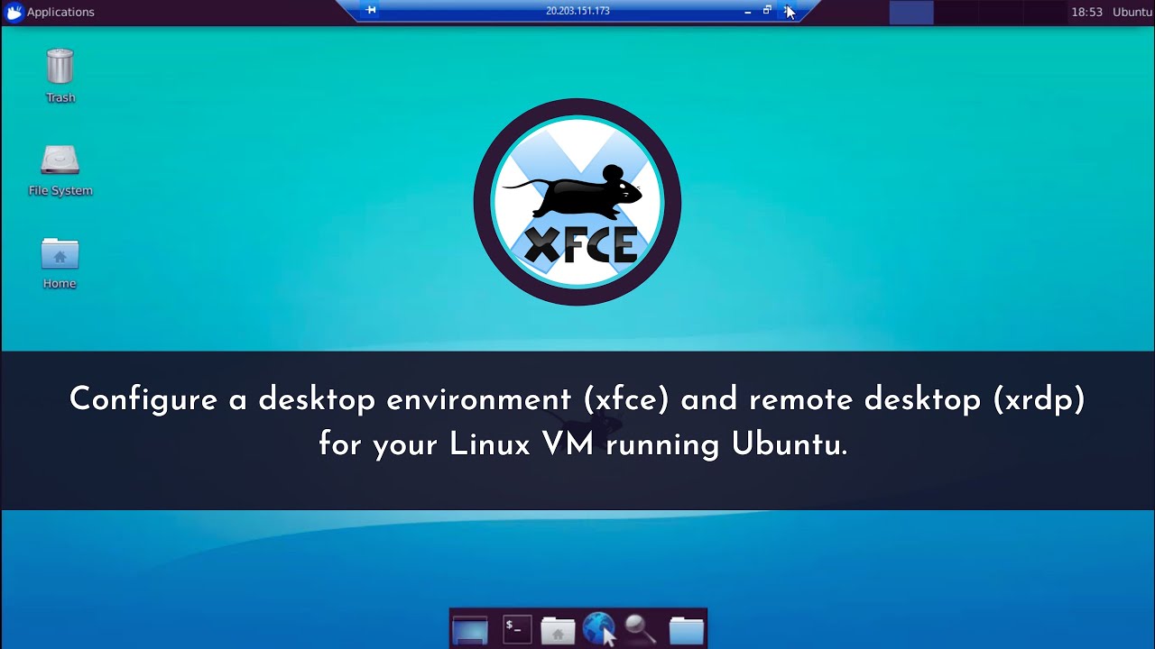 Configure a desktop environment and remote desktop (xrdp) for your VM