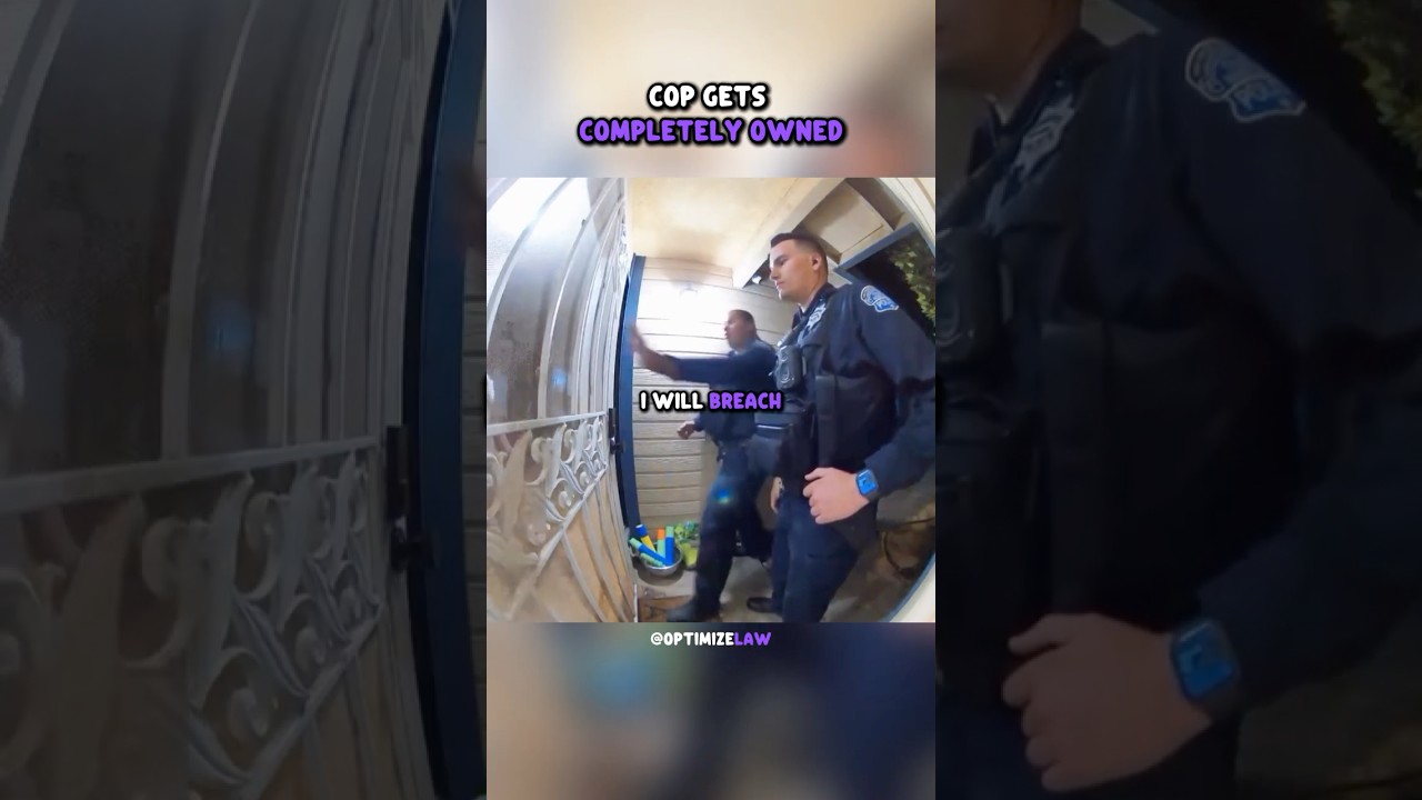Полицейскому захлопнули дверь прямо перед носом!