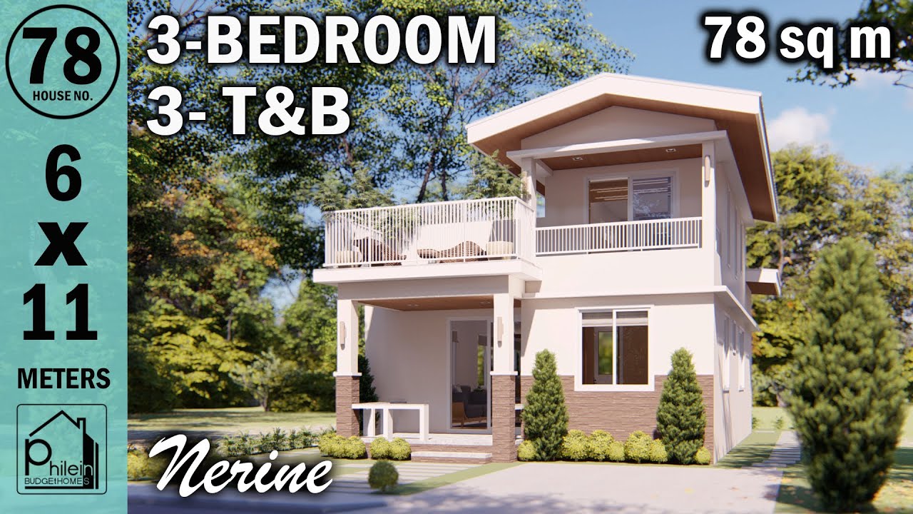 NERINE | 3-BEDROOM SMALL HOUSE DESIGN (78sqm / 839 sqft) | BUDGETHOMES