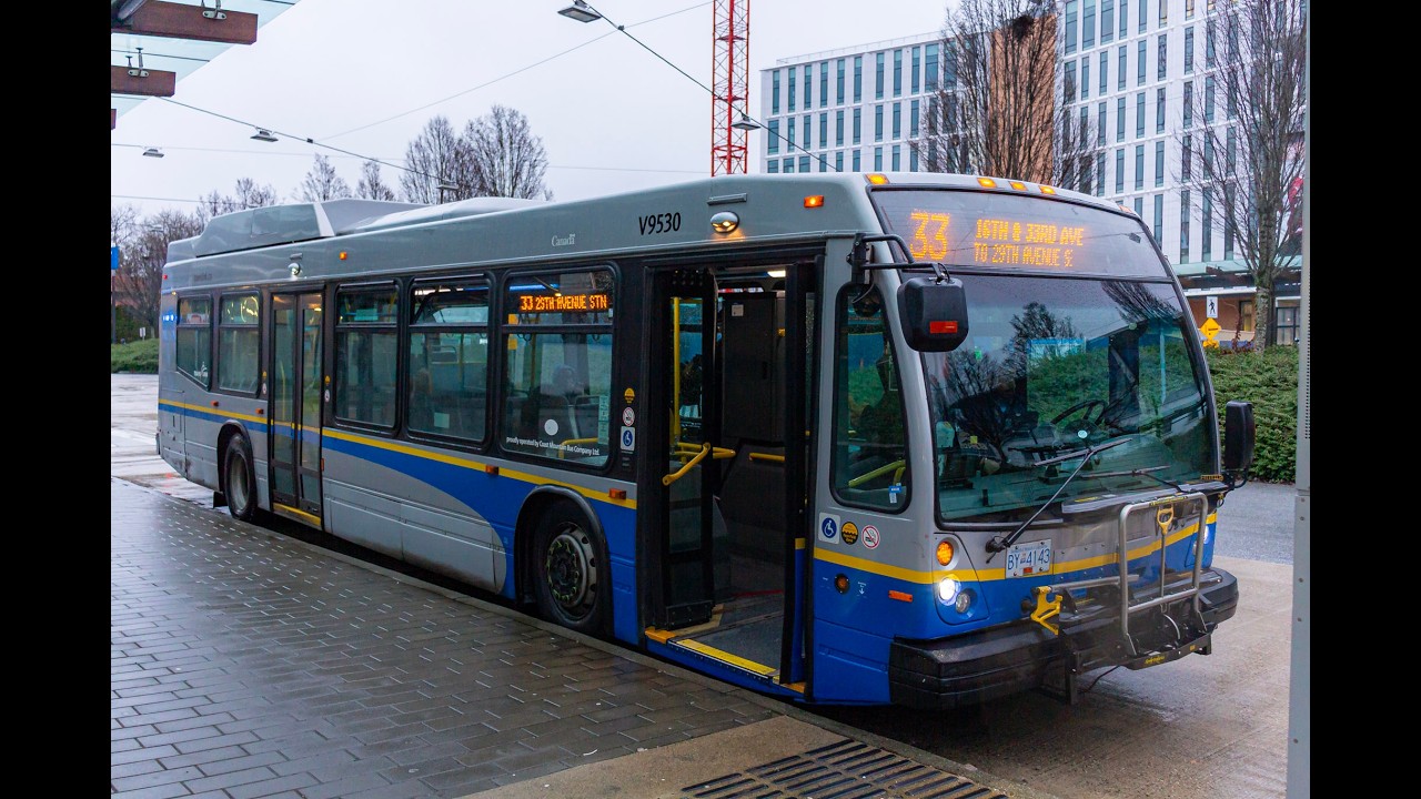 Coast Mountain Bus Company 9530 (2009 NovaBus LFS HEV) on route 33 16th-33rd Ave to 29th Ave Station