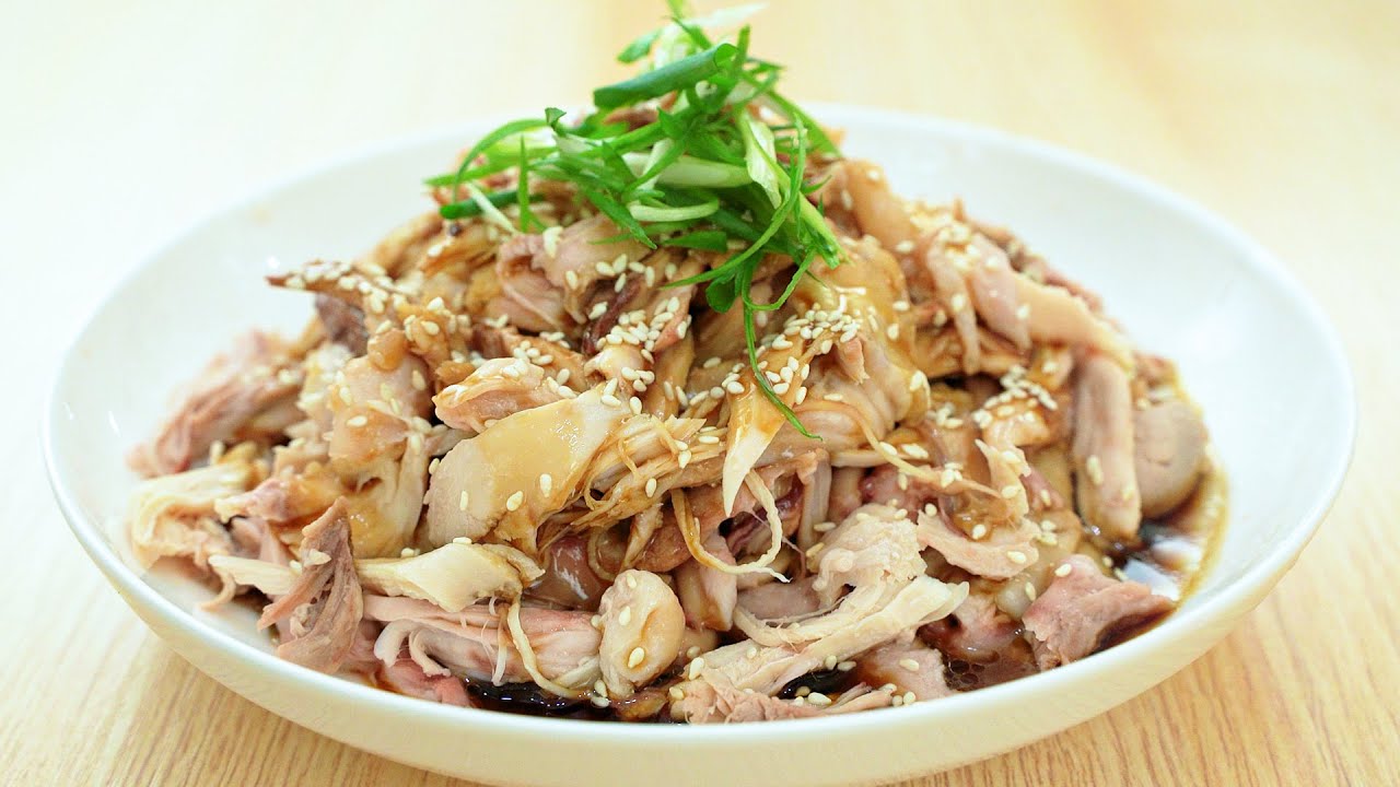 蔥油手撕雞【懶人版】蔥油香口，雞肉勁滑 Hand-Shredded Chicken with Shallot Oil