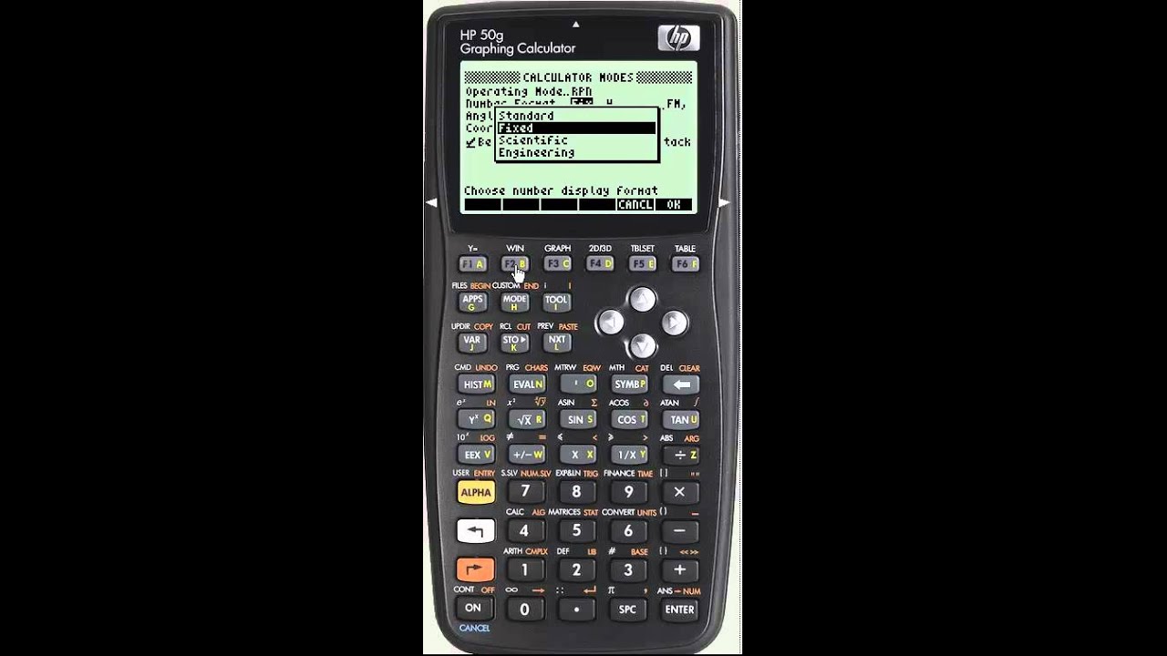 HP 50G: Formatos Numéricos