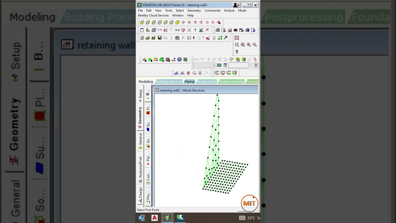 How Counterfort Retaining Walls are designed in STAAD Pro!