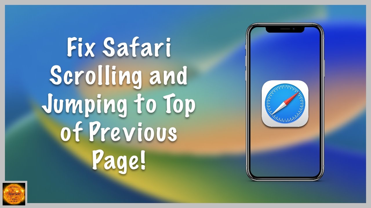 How to Fix Safari Scrolling/Jumping to Top of Previous Page!