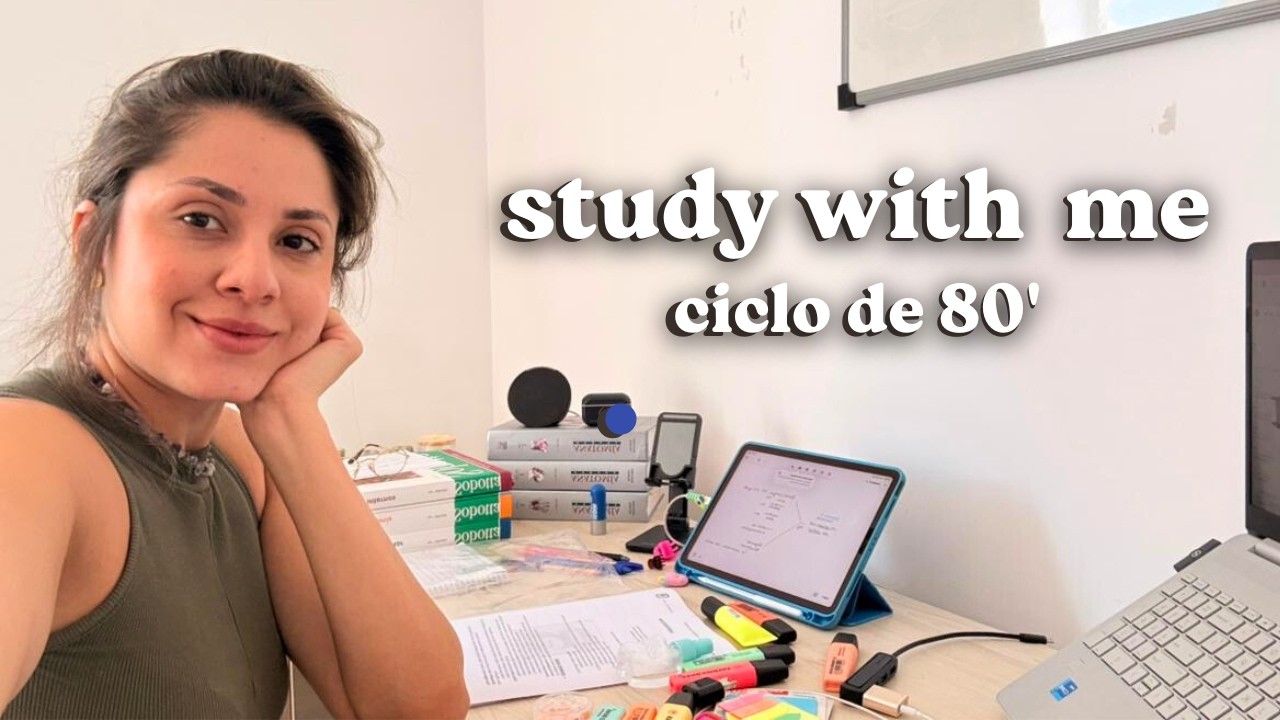 ESTUDE COMIGO POR 6 HORAS 🚀 Técnica Pomodoro 80/15 🧠 Foco e Produtividade