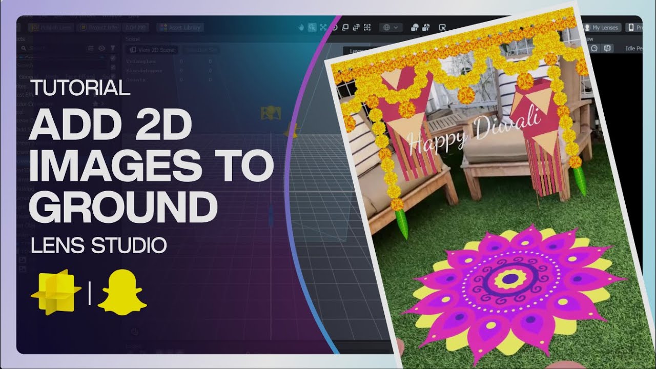 Add 2D Images to ground - Lens Studio Tutorial | Create your own snapchat filter