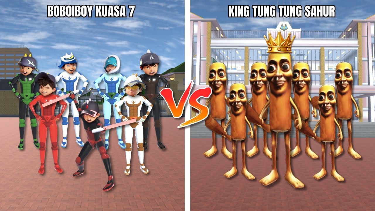 EXPERIMEN BOBOIBOY KUASA 7 JADI ULTRAMAN VS ANOMALI KING TUNG TUNG RAKSASA JAHAT!😱 SAKURA