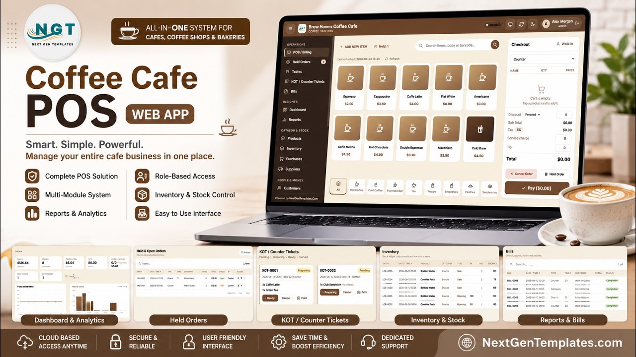 Coffee Cafe POS Web App