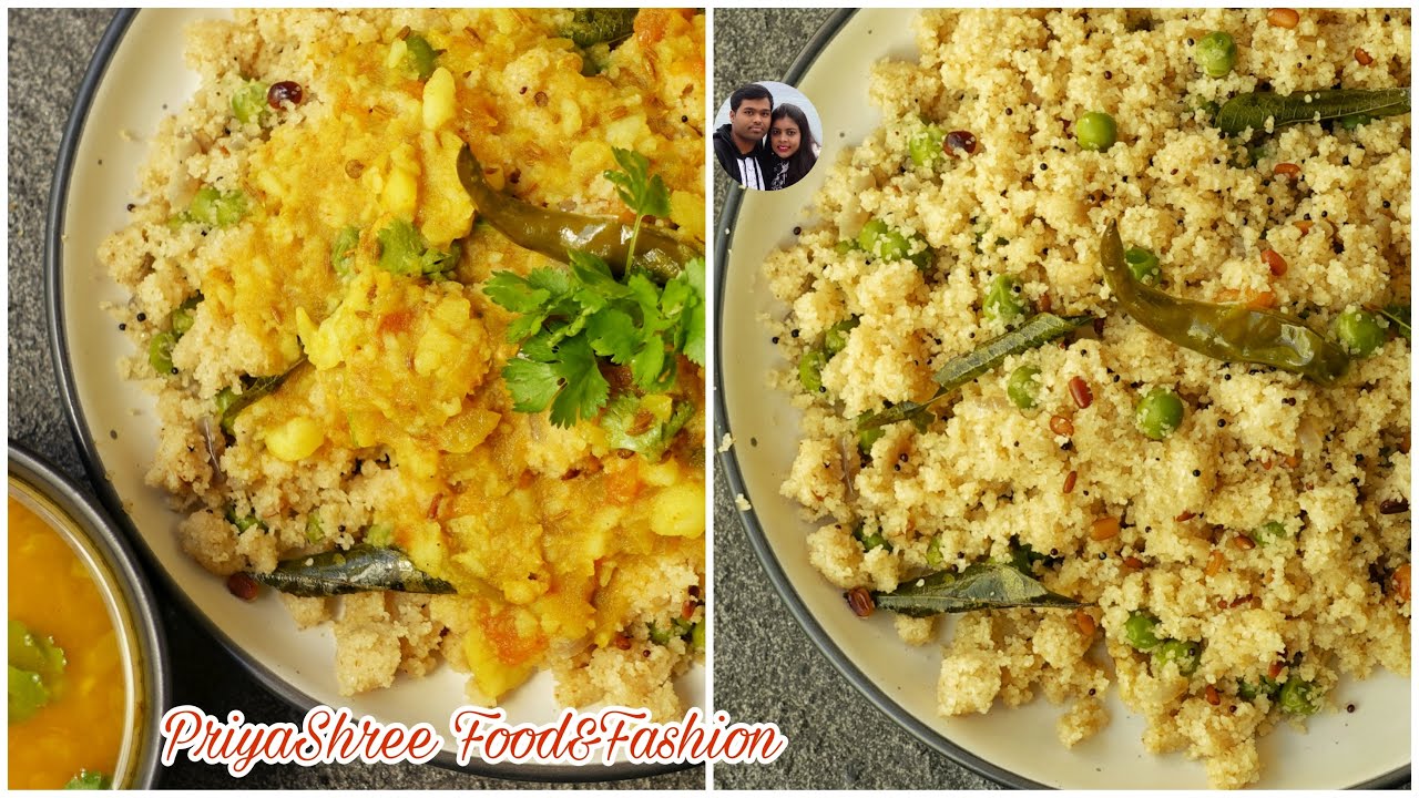 Restaurant style soft fluffy upma recipe | Upma with aloo tomato curry | Breakfast in 15 mins
