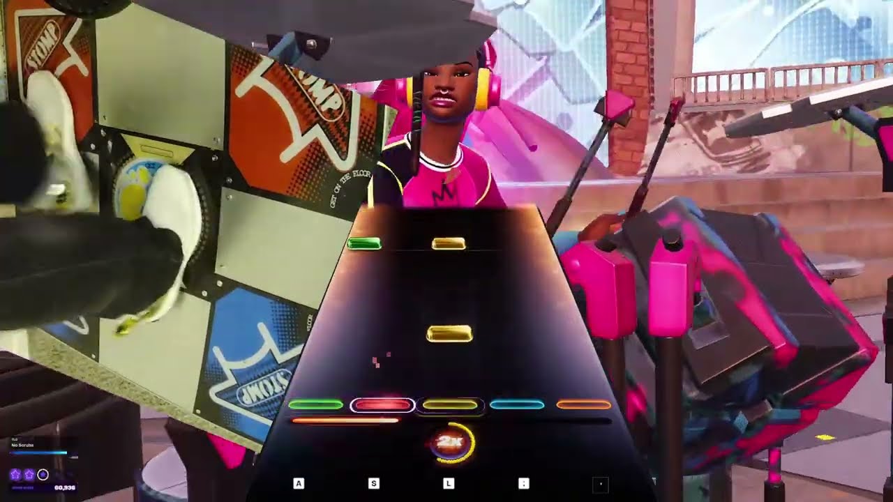 Pump It Up Fortnite Festival Expert: No Scrubs TLC Drum