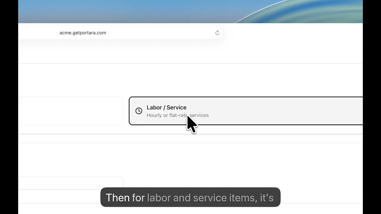 Portara for Business — Item Catalog: Presets for Products & Services