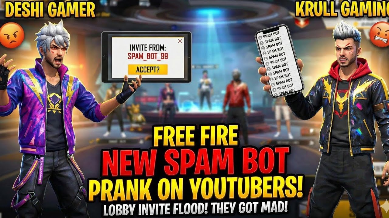 I Used Free Fire Spam Invite Bot on Big YouTuber 😱 (Prank Gone Wrong)