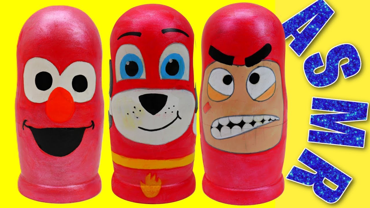 No Talking ASMR Disney Nesting Doll Satisfying Unboxing Review ❤️#asmr #disney #اكسبلور #funny