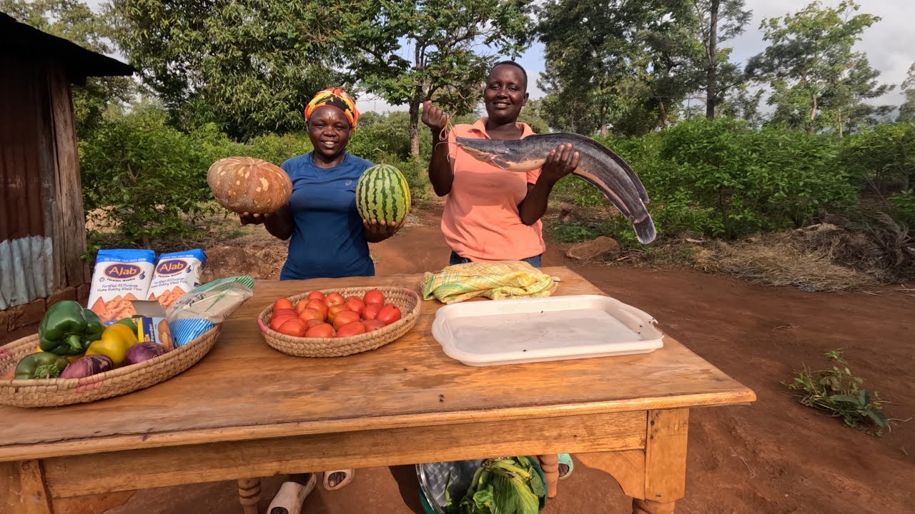 The best wet fry mud fish recipe we prepared and cooking 🔥 vegetables 🥬 and pumpkin bread 🍞